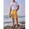 Runcati Mens Golf Shorts Flat Front Chino Dress Work Short Pants(Mustard Yellow)
