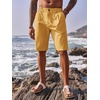 Runcati Mens Golf Shorts Flat Front Chino Dress Work Short Pants(Mustard Yellow)