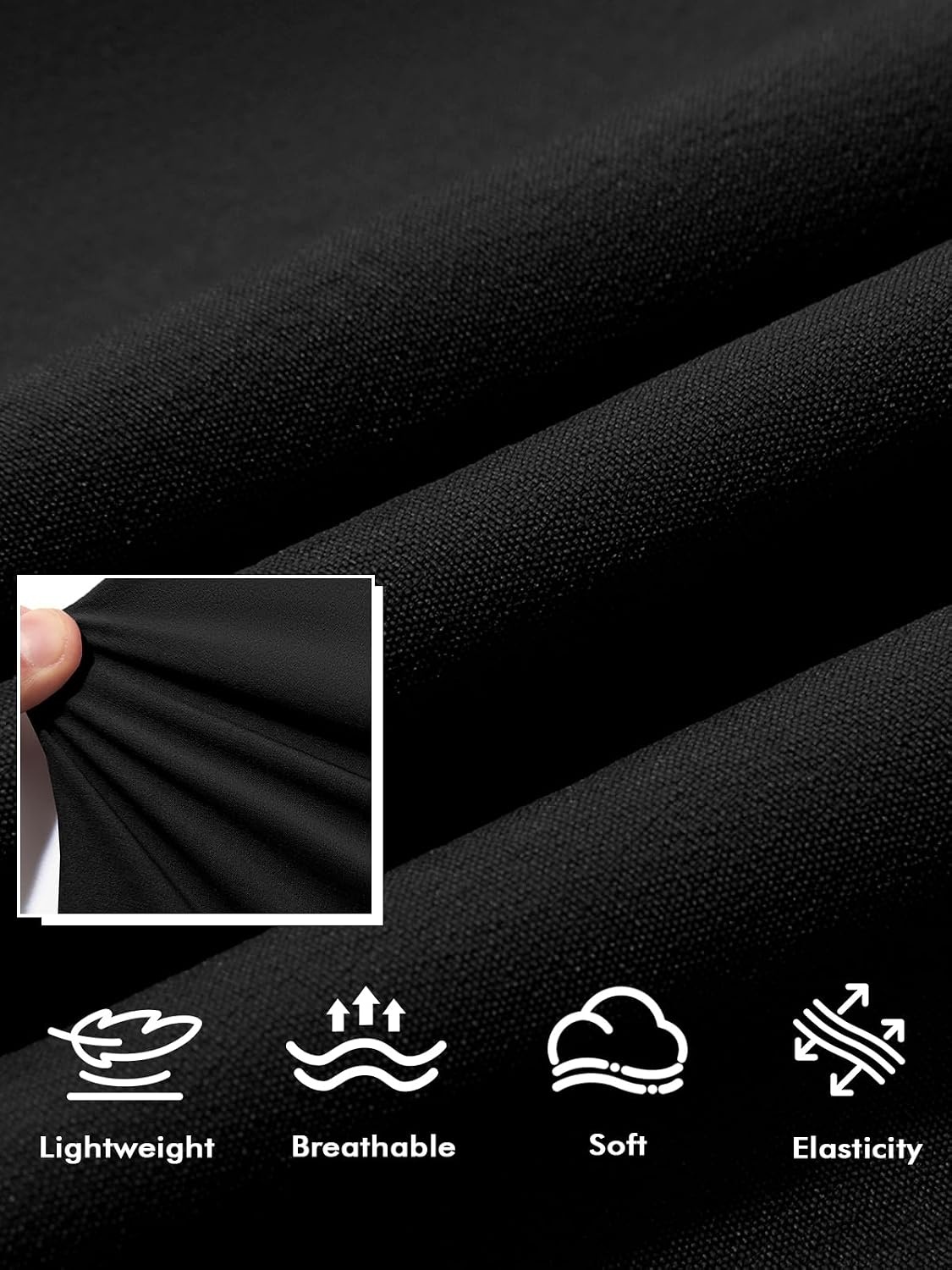 image:imageRuncati Mens Golf Pants Stretch Dress Work Pants Casual Slacks 303234Black