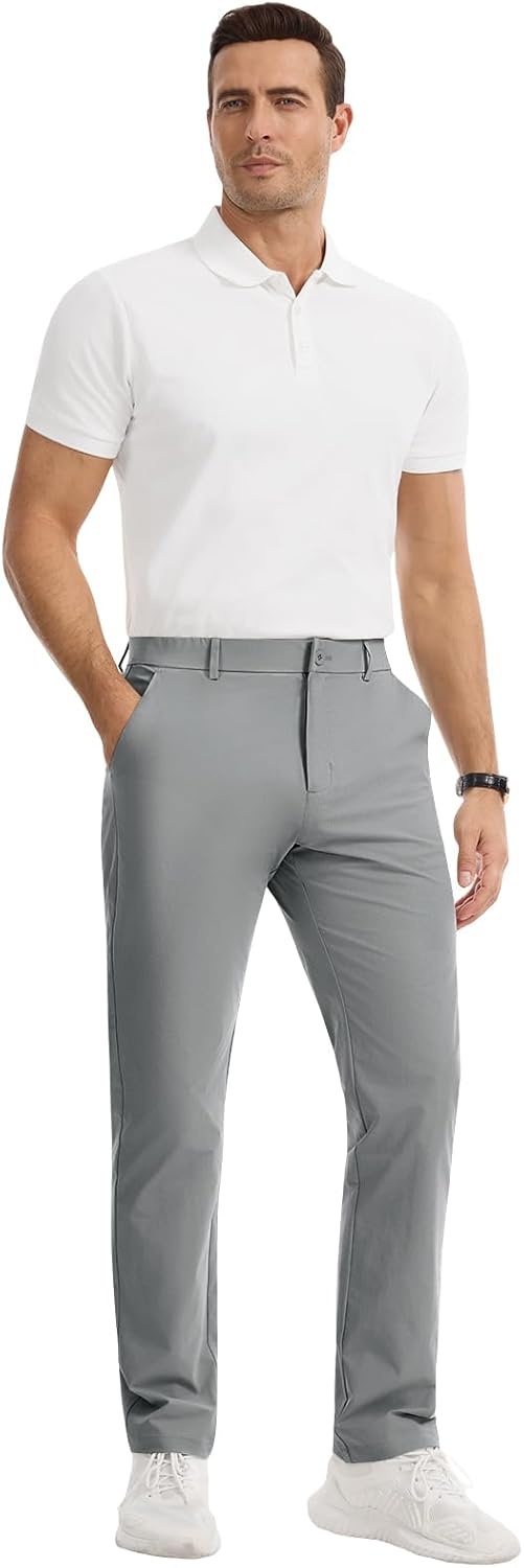 image:imageRuncati Mens Golf Pants Stretch Dress Work Pants Casual Slacks 303234Bluish Grey