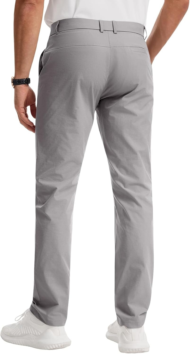 image:imageRuncati Mens Golf Pants Stretch Dress Work Pants Casual Slacks 303234Light Grey