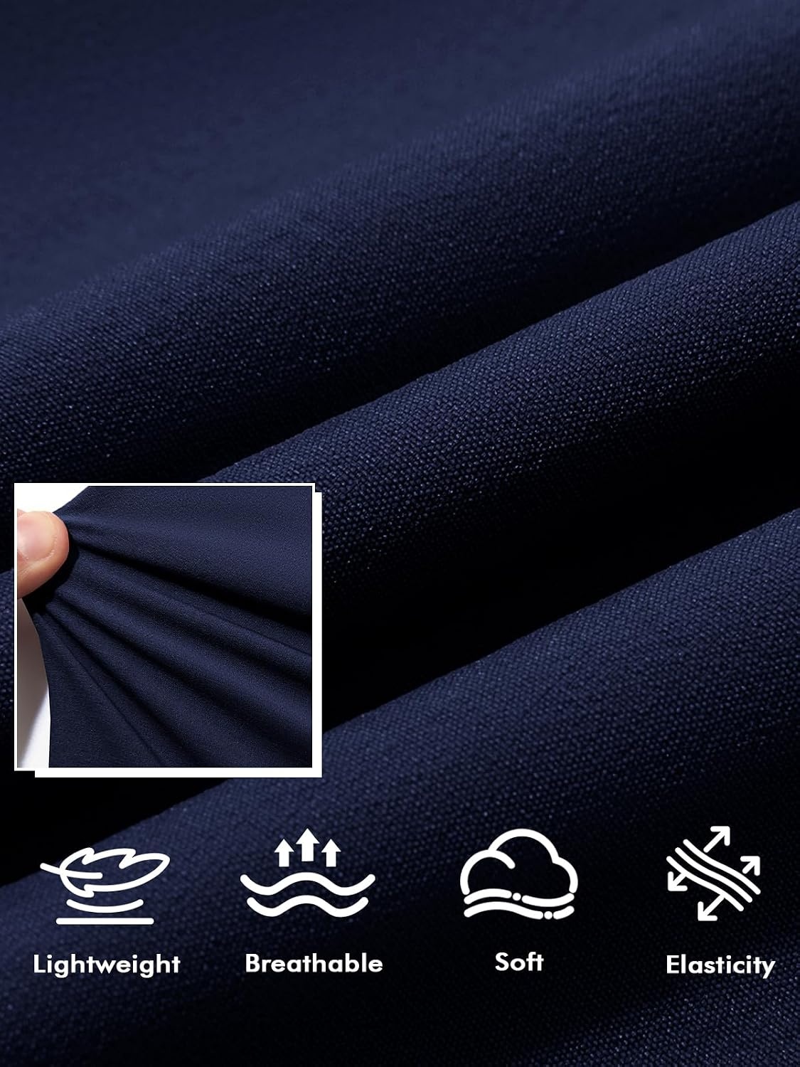 image:imageRuncati Mens Golf Pants Stretch Dress Work Pants Casual Slacks 303234Navy