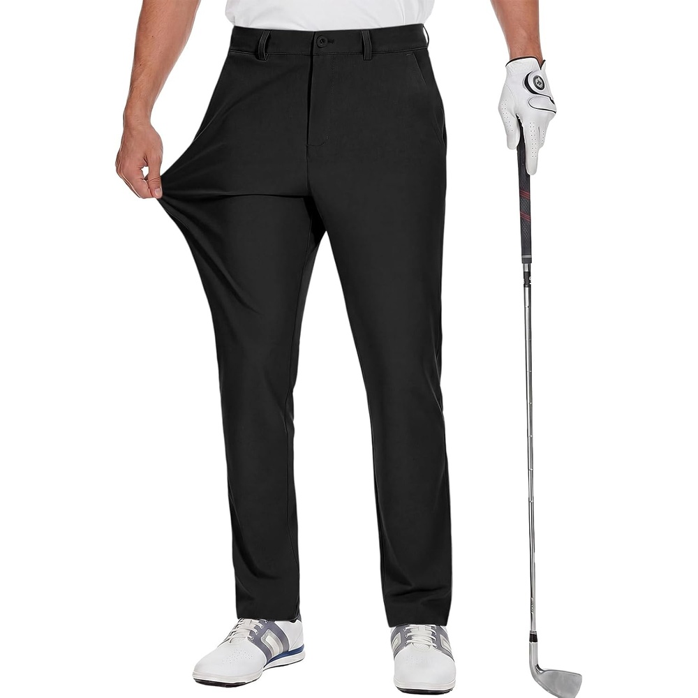 image:imageRuncati Mens Golf Pants Stretch Dress Work Pants Casual Slacks 303234Black