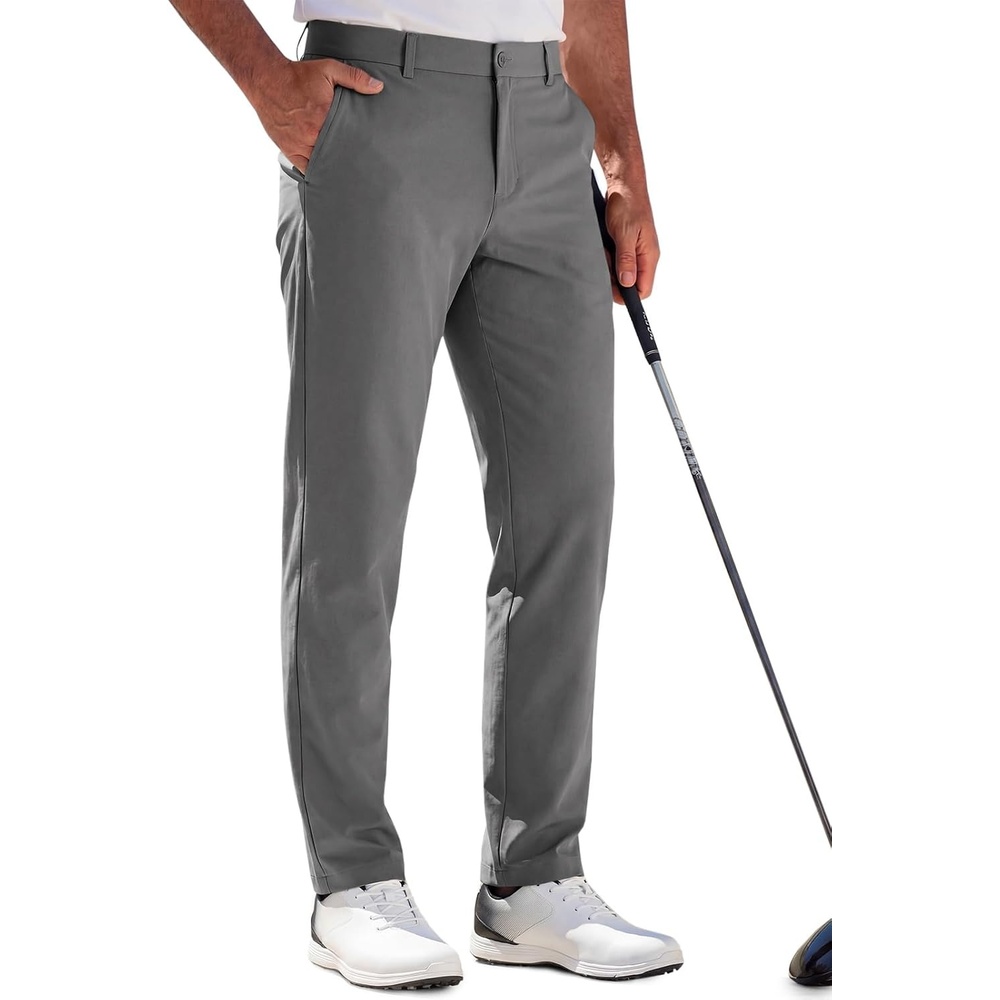 image:imageRuncati Mens Stretch Golf Pants 303234 Dress Work SlacksDark Grey