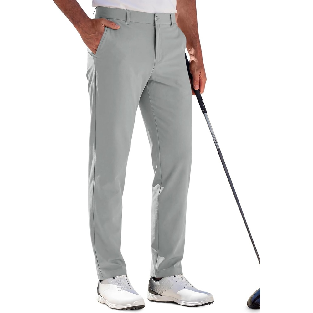image:imageRuncati Mens Stretch Golf Pants 303234 Dress Work SlacksLight Grey