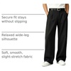 Runcati Mens Baggy Dress Pants Wide Leg Pleated Casual Slacks 30″/32″/34″(Black)