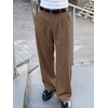 Runcati Mens Baggy Dress Pants Wide Leg Pleated Casual Slacks 30″/32″/34″(Brown)