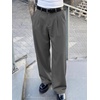 Runcati Mens Baggy Dress Pants Wide Leg Pleated Casual Slacks 30″/32″/34″(Dark Grey)