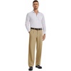 Runcati Mens Baggy Dress Pants Wide Leg Pleated Casual Slacks 30″/32″/34″(Khaki)
