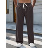 Runcati Men’s Baggy Sweatpants Wide Leg Casual Cotton Joggers Workout Pants(Dark Grey)