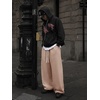 Runcati Men’s Baggy Sweatpants Wide Leg Casual Cotton Joggers Workout Pants(Khaki)