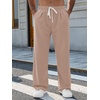 Runcati Men’s Baggy Sweatpants Wide Leg Casual Cotton Joggers Workout Pants(Khaki)