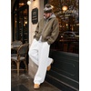 Runcati Men’s Baggy Sweatpants Wide Leg Casual Cotton Joggers Workout Pants(White)
