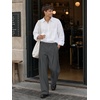 Runcati Mens Baggy Wide Leg Dress Pants Pleated Casual Work Slacks Trousers(Charcoal)