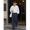 Runcati Mens Baggy Wide Leg Dress Pants Pleated Casual Work Slacks Trousers(Navy)