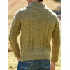 Runcati Mens Cable Knit Sweater Turtleneck Casual Chunky Pullover Jumper(Green)
