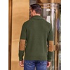Runcati Mens Cardigan Sweater Shawl Collar Button Down Casual Knit Sweaters(Army Green)