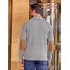 Runcati Mens Cardigan Sweater Shawl Collar Button Down Casual Knit Sweaters(Grey)