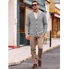 Runcati Mens Cardigan Sweater Shawl Collar Button Down Casual Knit Sweaters(Grey)