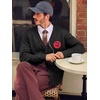 Runcati Mens Cardigan Sweater V Neck Slim Fit Knit Button Down Sweaters(Black)