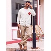 Runcati Mens Cardigan Sweater V Neck Slim Fit Knit Button Down Sweaters(White)