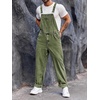 Runcati Men’s Denim Bib Overall Jean Romper(Army Green)