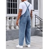 Runcati Men’s Denim Bib Overall Jean Romper(B-blue)
