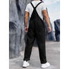 Runcati Men’s Denim Bib Overall Jean Romper(Black)