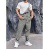 Runcati Men’s Denim Bib Overall Jean Romper(Grey)