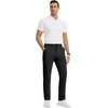 Runcati Mens Golf Pants Stretch Dress Work Pants Casual Slacks 30″/32″/34″(Black)