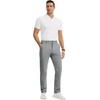 Runcati Mens Golf Pants Stretch Dress Work Pants Casual Slacks 30″/32″/34″(Bluish Grey)
