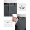 Runcati Mens Golf Pants Stretch Dress Work Pants Casual Slacks 30″/32″/34″(Dark Grey)