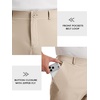 Runcati Mens Golf Pants Stretch Dress Work Pants Casual Slacks 30″/32″/34″(Khaki)