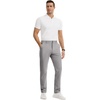 Runcati Mens Golf Pants Stretch Dress Work Pants Casual Slacks 30″/32″/34″(Light Grey)