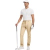 Runcati Mens Golf Pants Stretch Dress Work Pants Casual Slacks 30″/32″/34″(Light Khaki)