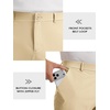 Runcati Mens Golf Pants Stretch Dress Work Pants Casual Slacks 30″/32″/34″(Light Khaki)