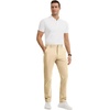 Runcati Mens Golf Pants Stretch Dress Work Pants Casual Slacks 30″/32″/34″(Light Khaki)