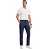 Runcati Mens Golf Pants Stretch Dress Work Pants Casual Slacks 30″/32″/34″(Navy)