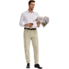 Runcati Mens Lightweight Dress Pants Slacks Stretch Trousers 30″/32″/34″(Apricot)