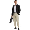 Runcati Mens Lightweight Dress Pants Slacks Stretch Trousers 30″/32″/34″(Apricot)