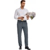 Runcati Mens Lightweight Dress Pants Slacks Stretch Trousers 30″/32″/34″(Dark Grey)