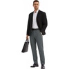 Runcati Mens Lightweight Dress Pants Slacks Stretch Trousers 30″/32″/34″(Dark Grey)