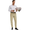 Runcati Mens Lightweight Dress Pants Slacks Stretch Trousers 30″/32″/34″(Khaki)