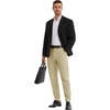 Runcati Mens Lightweight Dress Pants Slacks Stretch Trousers 30″/32″/34″(Khaki)
