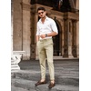Runcati Mens Lightweight Dress Pants Slacks Stretch Trousers 30″/32″/34″(Khaki)