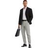 Runcati Mens Lightweight Dress Pants Slacks Stretch Trousers 30″/32″/34″(Light Grey)