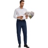 Runcati Mens Lightweight Dress Pants Slacks Stretch Trousers 30″/32″/34″(Navy)