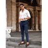 Runcati Mens Lightweight Dress Pants Slacks Stretch Trousers 30″/32″/34″(Navy)