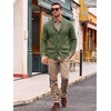 Runcati Mens Shawl Collar Cardigan Sweater Cable Knit Fall Winter Sweaters(Army Green)