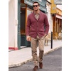 Runcati Mens Shawl Collar Cardigan Sweater Cable Knit Fall Winter Sweaters(Burgundy)